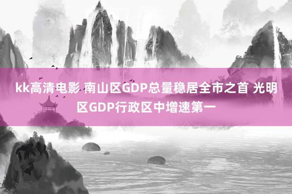 kk高清电影 南山区GDP总量稳居全市之首 光明区GDP行政区中增速第一
