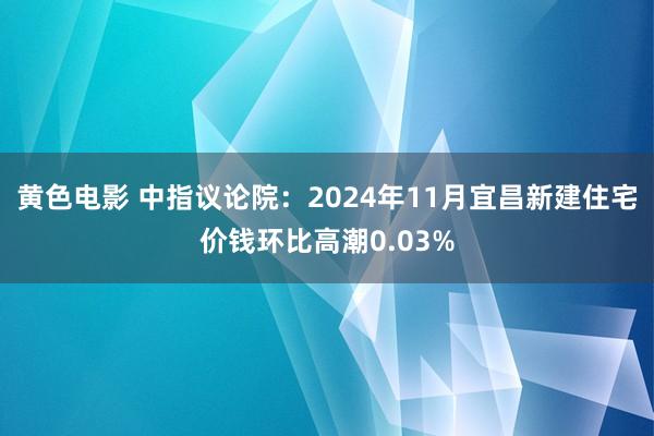 黄色电影 中指议论院：2024年11月宜昌新建住宅价钱环比高潮0.03%