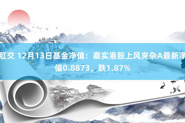肛交 12月13日基金净值：嘉实港股上风夹杂A最新净值0.8873，跌1.87%