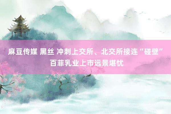 麻豆传媒 黑丝 冲刺上交所、北交所接连“碰壁” 百菲乳业上市远景堪忧