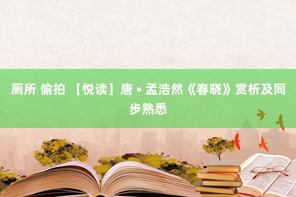 厕所 偷拍 【悦读】唐 • 孟浩然《春晓》赏析及同步熟悉