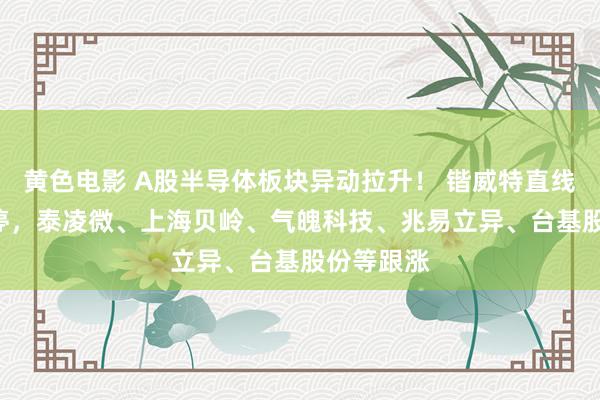 黄色电影 A股半导体板块异动拉升！ 锴威特直线20cm涨停，泰凌微、上海贝岭、气魄科技、兆易立异、台基股份等跟涨