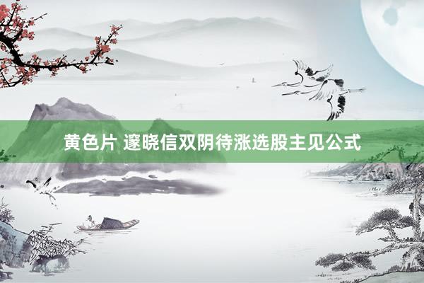 黄色片 邃晓信双阴待涨选股主见公式