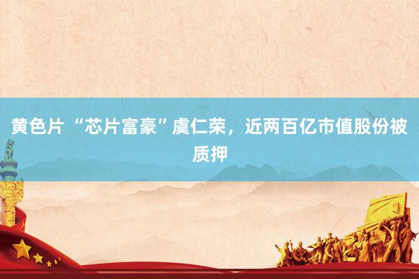 黄色片 “芯片富豪”虞仁荣，近两百亿市值股份被质押