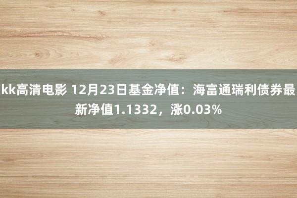 kk高清电影 12月23日基金净值：海富通瑞利债券最新净值1.1332，涨0.03%