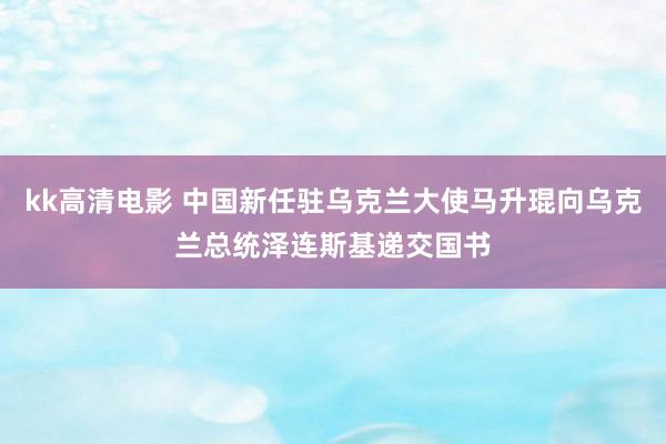 kk高清电影 中国新任驻乌克兰大使马升琨向乌克兰总统泽连斯基递交国书