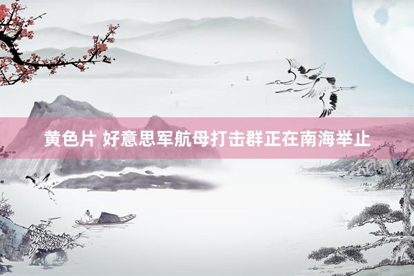 黄色片 好意思军航母打击群正在南海举止