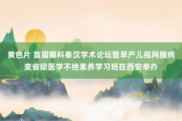 黄色片 首届眼科秦汉学术论坛暨早产儿视网膜病变省级医学不绝素养学习班在西安举办