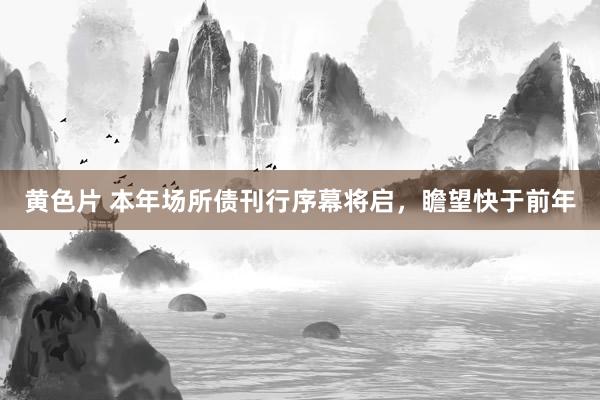 黄色片 本年场所债刊行序幕将启，瞻望快于前年