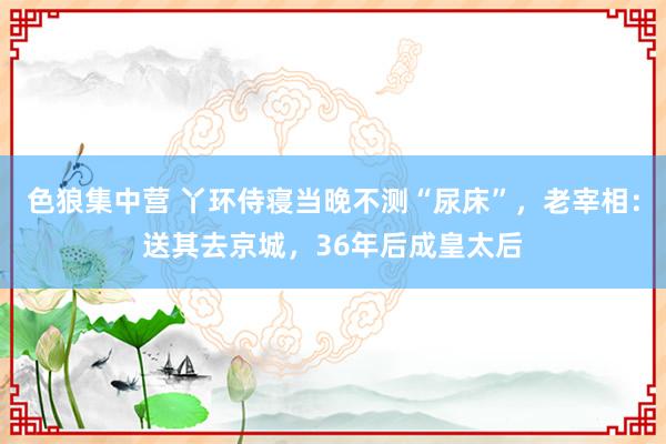 色狼集中营 丫环侍寝当晚不测“尿床”，老宰相：送其去京城，36年后成皇太后
