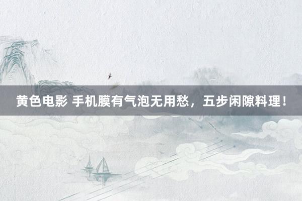 黄色电影 手机膜有气泡无用愁，五步闲隙料理！