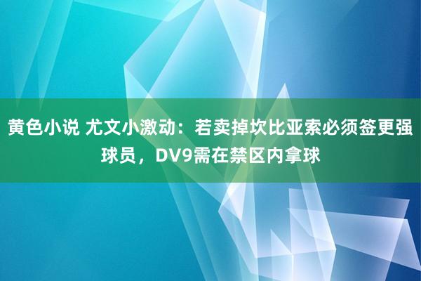 黄色小说 尤文小激动：若卖掉坎比亚索必须签更强球员，DV9需在禁区内拿球