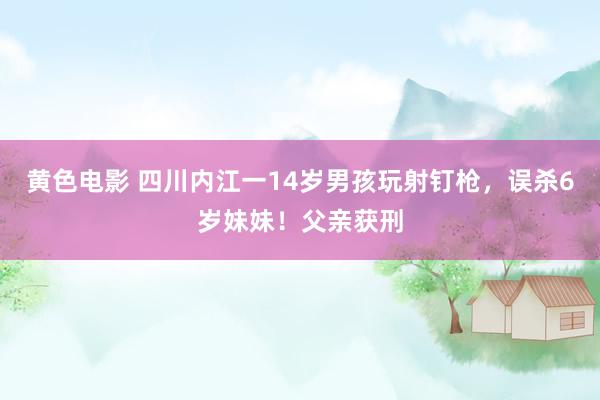 黄色电影 四川内江一14岁男孩玩射钉枪，误杀6岁妹妹！父亲获刑