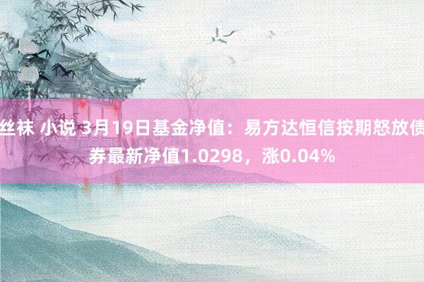 丝袜 小说 3月19日基金净值：易方达恒信按期怒放债券最新净值1.0298，涨0.04%