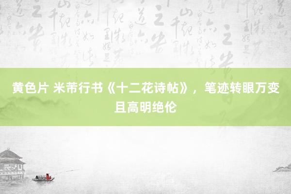 黄色片 米芾行书《十二花诗帖》，笔迹转眼万变且高明绝伦