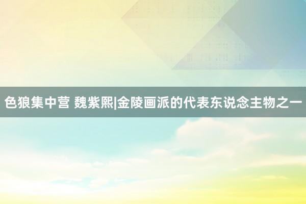 色狼集中营 魏紫熙|金陵画派的代表东说念主物之一