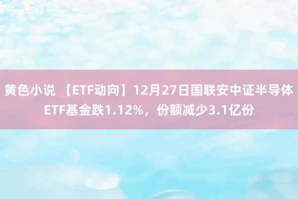 黄色小说 【ETF动向】12月27日国联安中证半导体ETF基金跌1.12%，份额减少3.1亿份