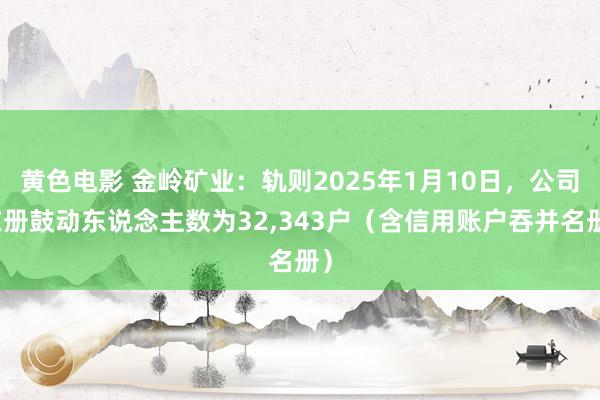 黄色电影 金岭矿业：轨则2025年1月10日，公司在册鼓动东说念主数为32，343户（含信用账户吞并名册）