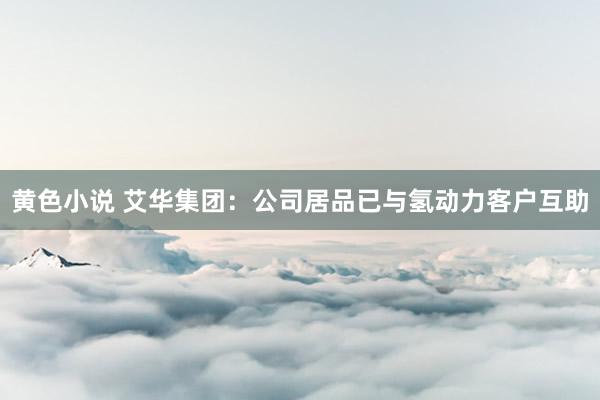 黄色小说 艾华集团：公司居品已与氢动力客户互助