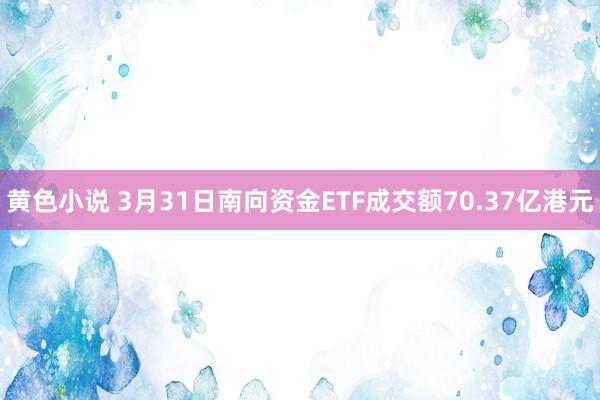 黄色小说 3月31日南向资金ETF成交额70.37亿港元