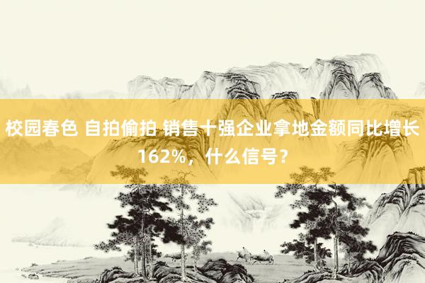 校园春色 自拍偷拍 销售十强企业拿地金额同比增长162%，什么信号？