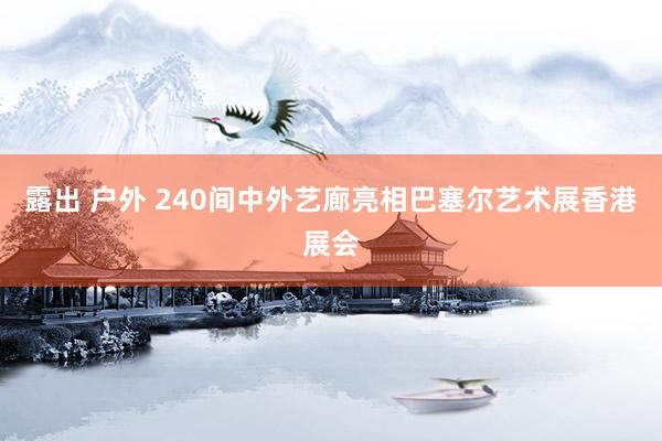 露出 户外 240间中外艺廊亮相巴塞尔艺术展香港展会