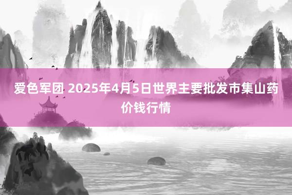 爱色军团 2025年4月5日世界主要批发市集山药价钱行情