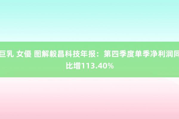 巨乳 女優 图解毅昌科技年报：第四季度单季净利润同比增113.40%