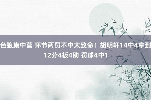 色狼集中营 环节两罚不中太致命！胡明轩14中4拿到12分4板4助 罚球4中1