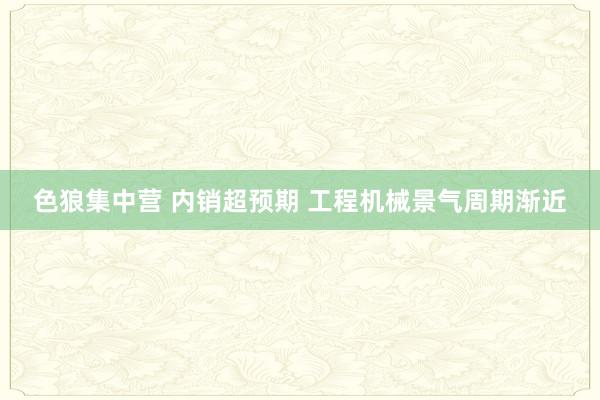 色狼集中营 内销超预期 工程机械景气周期渐近