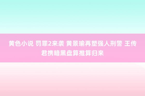 黄色小说 罚罪2来袭 黄景瑜再塑强人刑警 王传君携暗黑盘算推算归来