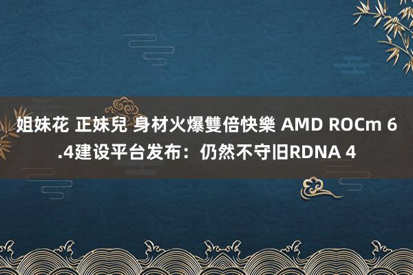 姐妹花 正妹兒 身材火爆雙倍快樂 AMD ROCm 6.4建设平台发布：仍然不守旧RDNA 4