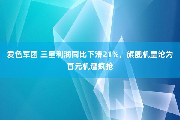 爱色军团 三星利润同比下滑21%，旗舰机皇沦为百元机遭疯抢