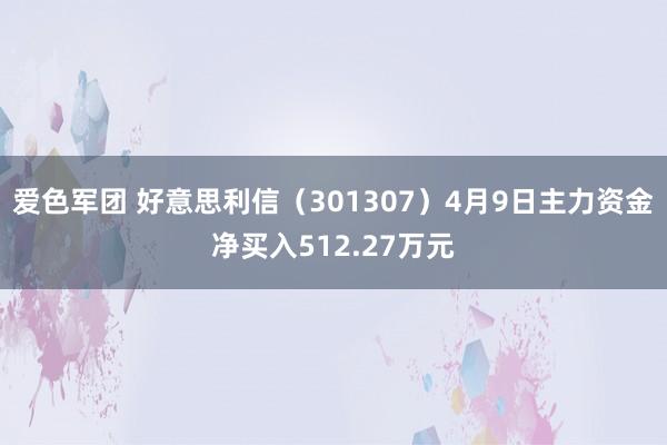 爱色军团 好意思利信（301307）4月9日主力资金净买入512.27万元