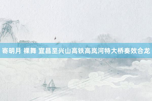 寄明月 裸舞 宜昌至兴山高铁高岚河特大桥奏效合龙