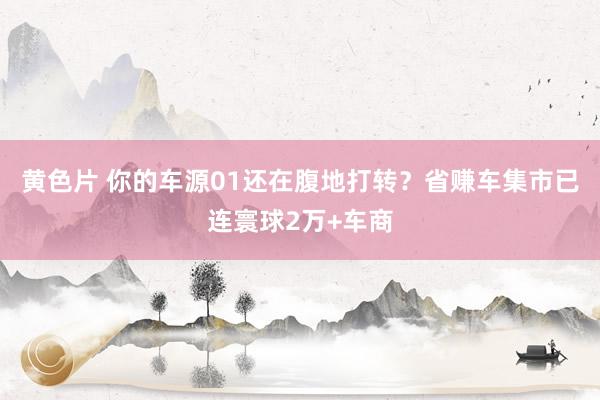 黄色片 你的车源01还在腹地打转？省赚车集市已连寰球2万+车商